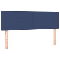 Foto van The living store hoofdbord - hoofdeind - blauw - 144 x 5 x 78/88 cm - verstelbare hoogte