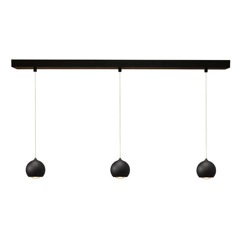 Foto van Lamponline hanglamp denver 3 lichts ø 10 cm l 100 cm zwart