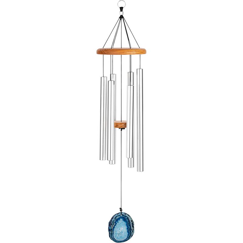 Foto van Meinl bamc29s meditation chime blue agate windchime met 6 staafjes