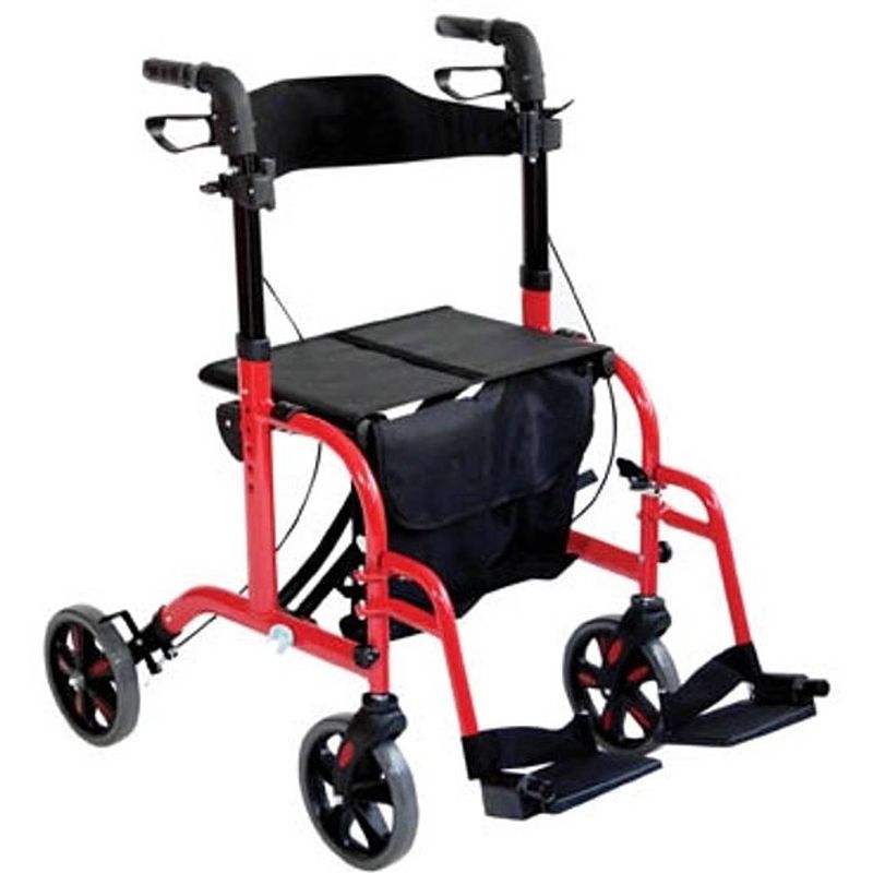 Foto van Aidapt rolstoel rollator - rood