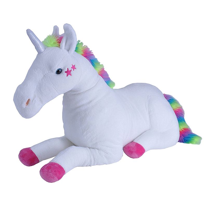 Foto van Wild republic knuffel unicorn meisjes 76,2 cm pluche wit