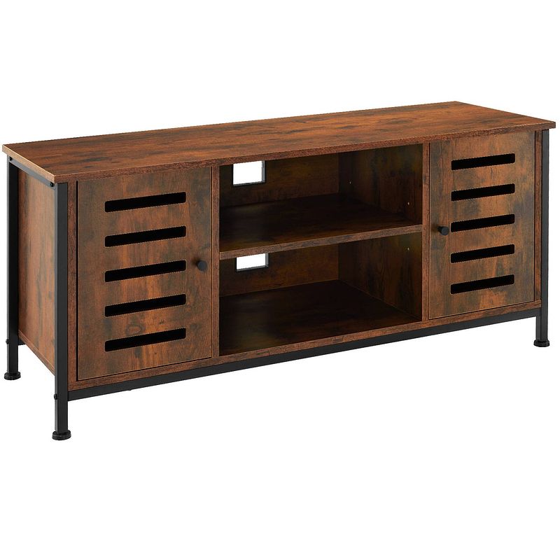 Foto van Tectake - tv-meubel tv-kast dressoir carlow - industrieel - donkerbruin - 110x41,5x50,5cm - 404716