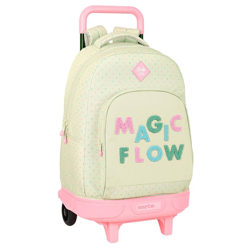 Foto van Schoolrugzak met wielen glow lab magic flow beige (33 x 45 x 22 cm)