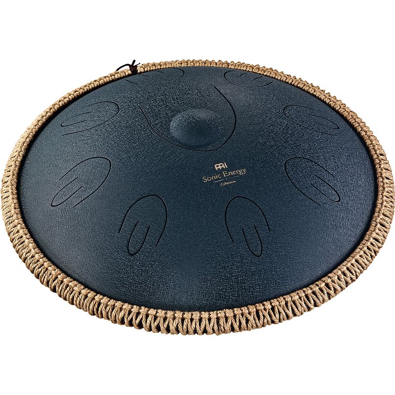 Foto van Meinl sonic energy octave steel navy blue tongue drum, 16 inch, d amara, 9 tonen