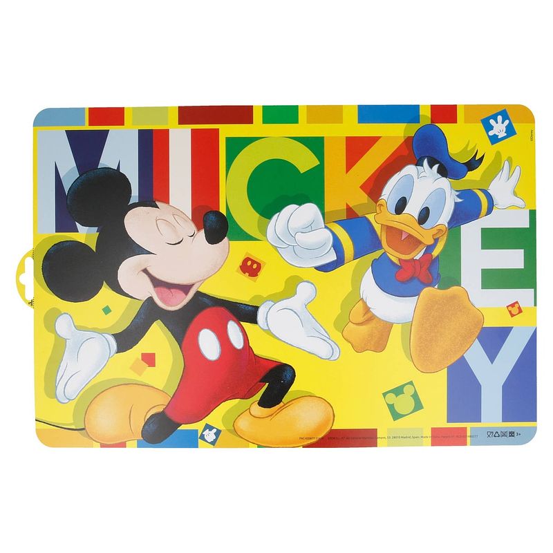 Foto van Placemat voor kinderen disney mickey mouse 43 x 28 cm - placemats