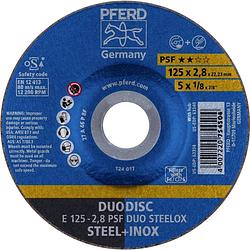 Foto van Pferd 62012620 e 125-2,8 psf duo steelox afbraamschijf gebogen 125 mm 22.23 mm 10 stuk(s)