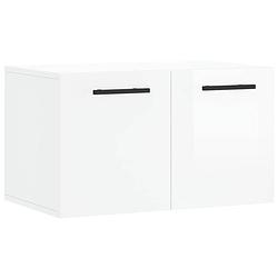 Foto van The living store wandkast - wandgemonteerd - 60x36.5x35 cm - hoogglans wit