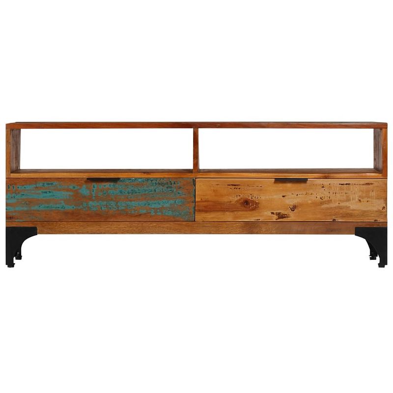 Foto van The living store houten tv-kast - 118 x 35 x 45 cm - massief gerecycled hout