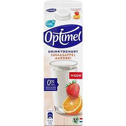 Foto van 2 voor € 3,00 | optimel drinkyoghurt sinaasappel aardbei 0% vet 1 x 1l aanbieding bij jumbo