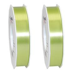 Foto van 2x xl hobby/decoratie lime groen kunststof sierlinten 2,5 cm/25 mm x 91 meter - cadeaulinten