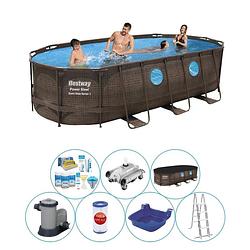 Foto van Bestway power steel swim vista ovaal 549x274x122 cm - zwembad pakket