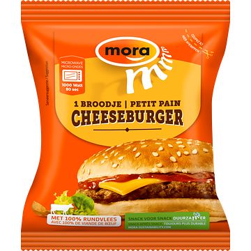 Foto van Mora broodje cheeseburger 130g bij jumbo