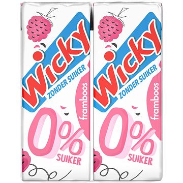 Foto van Wicky framboos zonder suiker 10 x 200ml bij jumbo