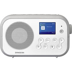 Foto van Sangean traveller-420 (dpr-42 w/g) transistorradio dab+, vhf (fm) bluetooth wit, grijs