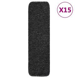 Foto van Vidaxl trapmatten 15 st anti-slip rechthoekig 75x20 cm antracietkleur