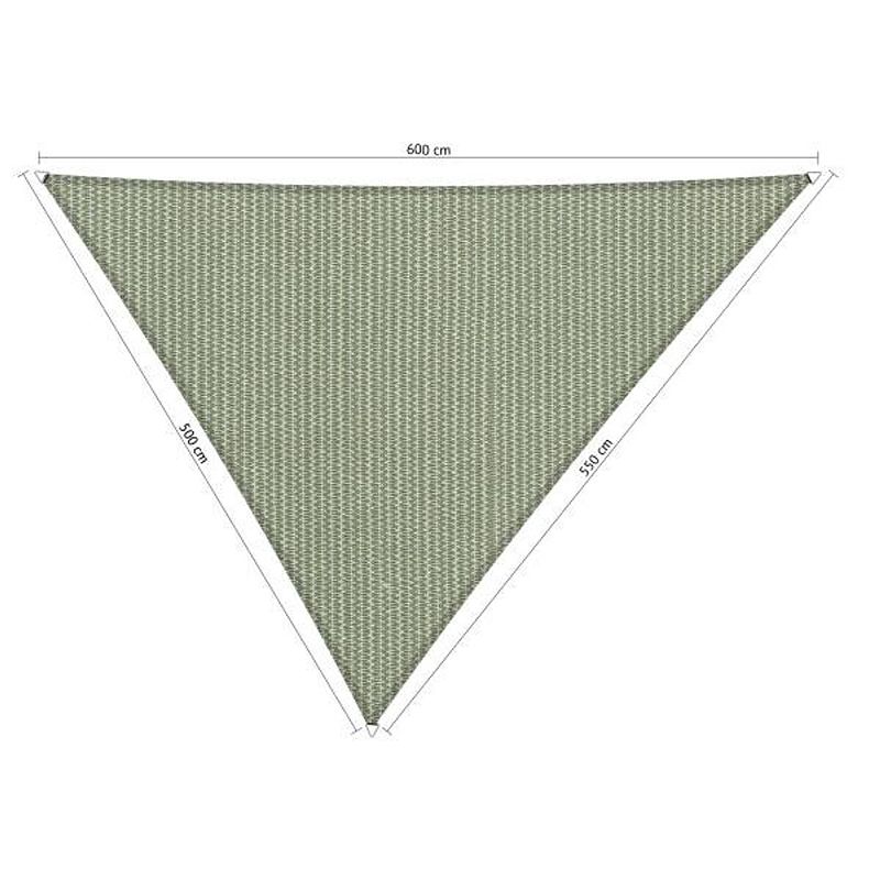 Foto van Shadow comfort driehoek 5x5,5x6m moonstone green
