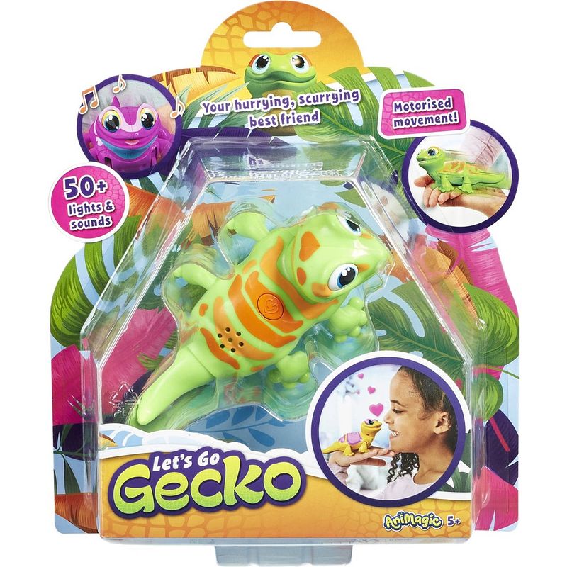 Foto van Goliath animagic let'ss go gecko - interactieve gekko - groen