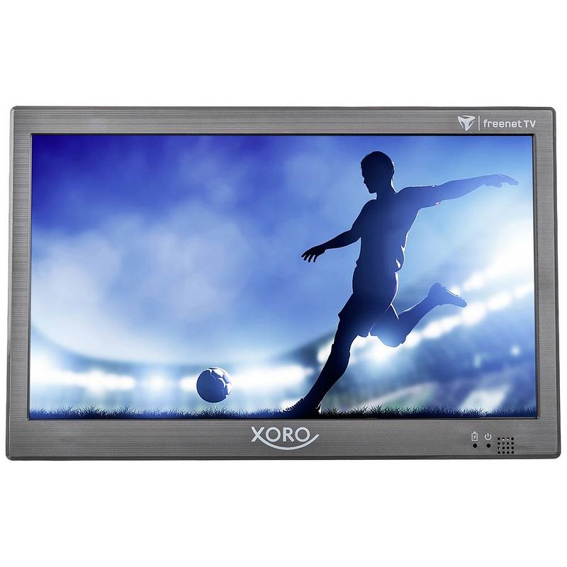 Foto van Xoro ptl 1050 v2 draagbare tv 25.6 cm 10.1 inch energielabel: d (a - g) werkt op een accu, incl. 12 v auto-aansluitkabel grijs