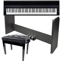Foto van Medeli sp201+ digitale piano zwart + onderstel + pianobank