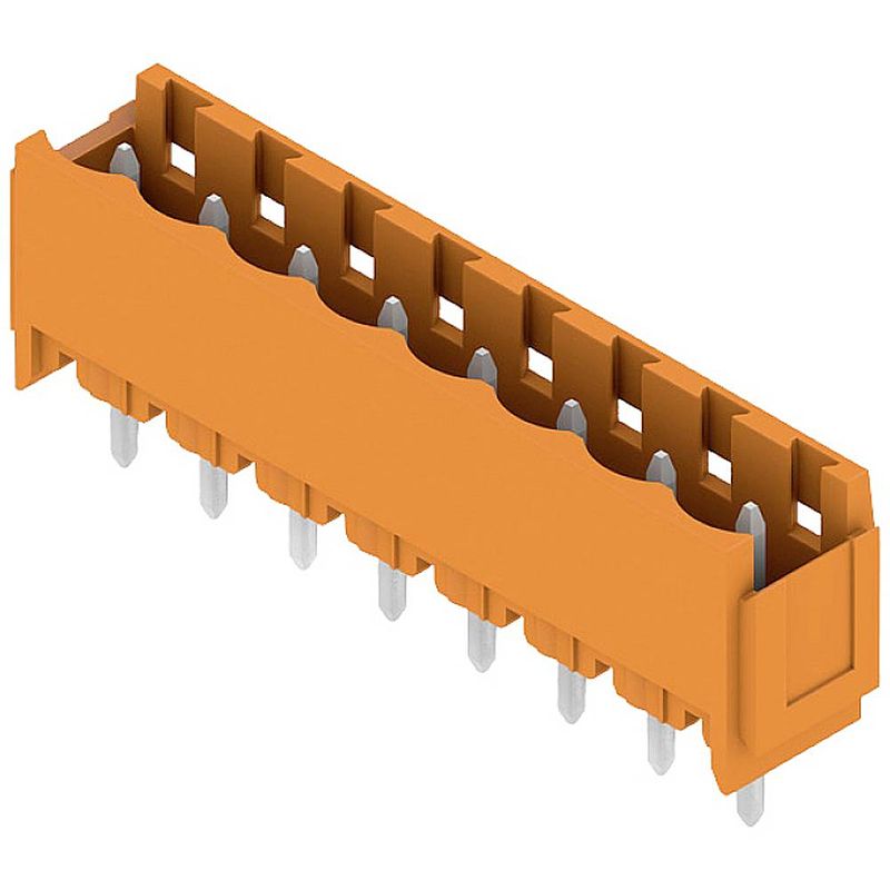 Foto van Weidmüller sl 5.08hc/08/180b 4.5sn or bx printplaatconnector totaal aantal polen 8 aantal rijen 1 totaal aantal polen 8 50 stuk(s)