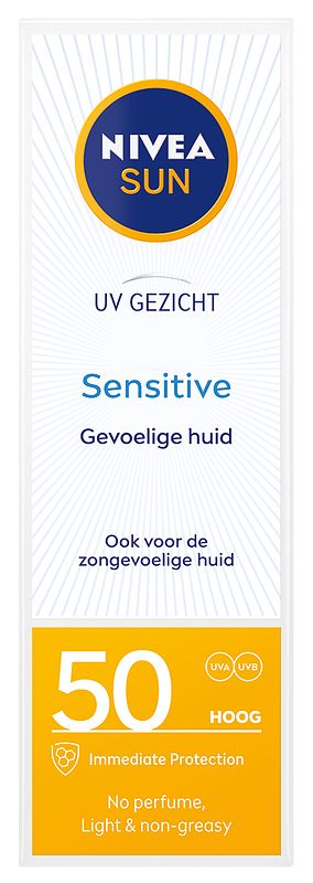 Foto van Nivea sun face sensitive gezichtszonnecrème spf50