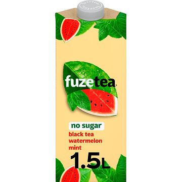 Foto van Fuzetea no sugar black tea watermeloen en muntsmaak frisdrank 1, 5l bij jumbo