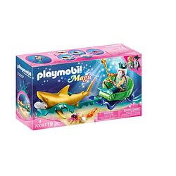 Foto van Playmobil magic koning der zeeën met haaienkoets 70097