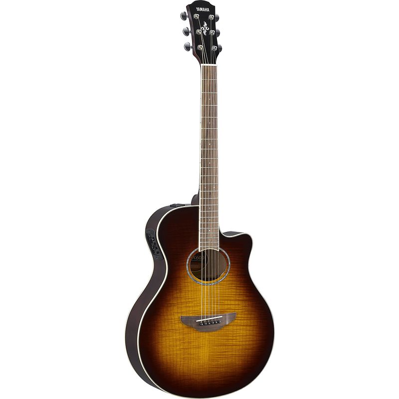 Foto van Yamaha apx600fm tobacco brown sunburst e/a westerngitaar