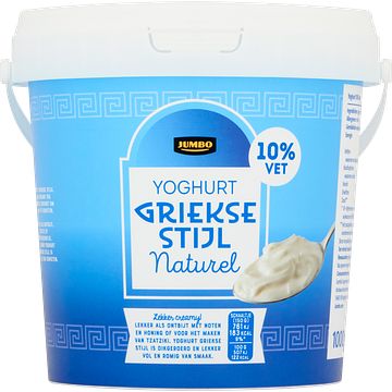 Foto van Jumbo yoghurt griekse stijl naturel 10% vet 1kg