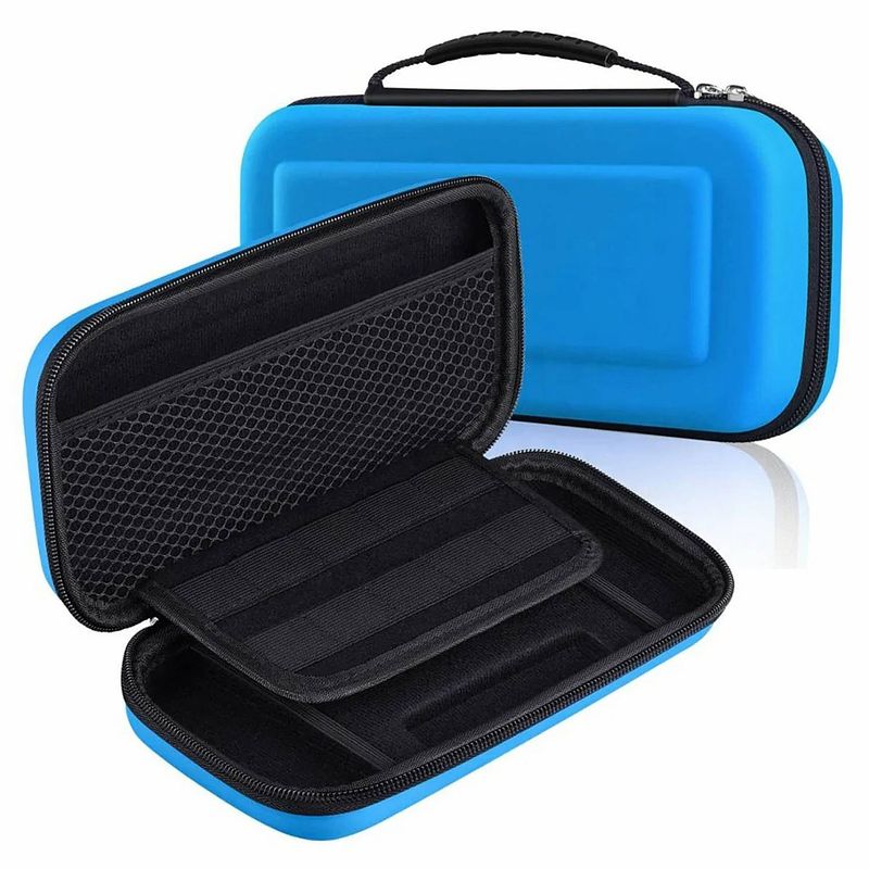 Foto van Nintendo switch case opbergtas / beschermhoes compatible met nintendo switch - blauw