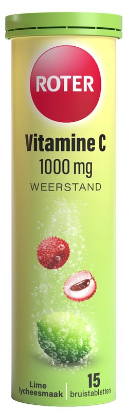 Foto van Roter vitamine c 1000mg weerstand lime lychee bruistabletten