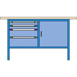 Foto van Thur-metall 64815333 werkbank (b x h x d) 1500 x 845 x 700 mm