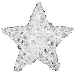 Foto van Countryfield kerstster maisie led 30 x 4,5 cm staal wit