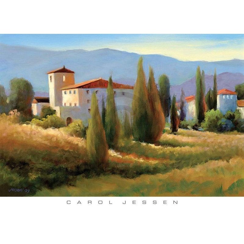 Foto van Carol jessen - blue shadow in tuscany i kunstdruk 91x66cm