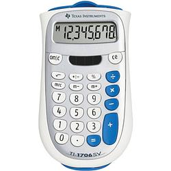 Foto van Texas instruments rekenmachine 1706 sv 8 x 14,5 cm zilver/wit