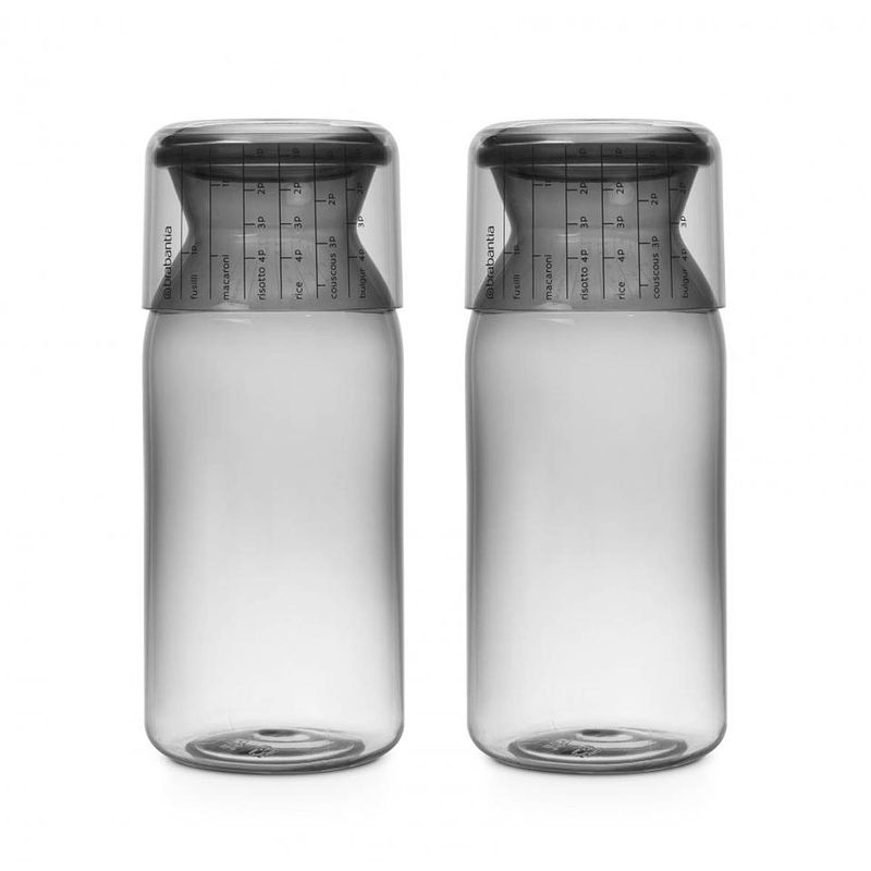 Foto van Brabantia voorraadbussen - 1,3 l - dark grey - set van 2