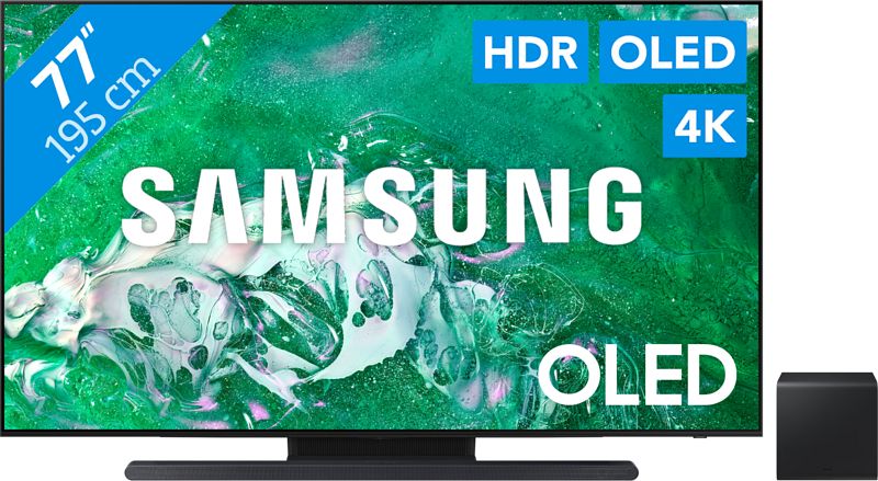 Foto van Samsung oled 4k 77s90d (2024) + soundbar