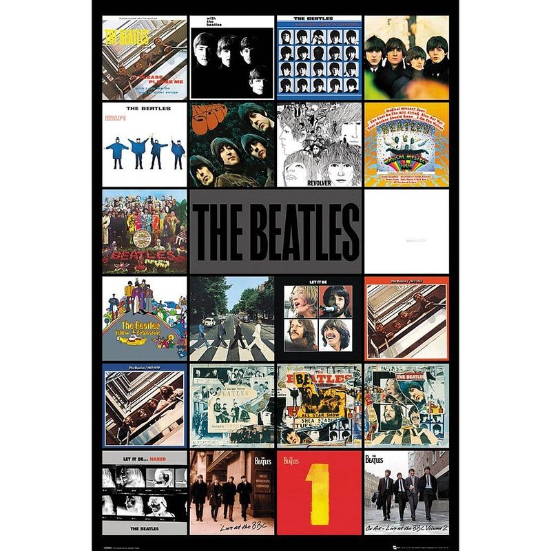 Foto van Gbeye the beatles albums poster 61x91,5cm