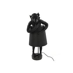 Foto van Countryfield aap lamp met kap zwart 27x27x60cm