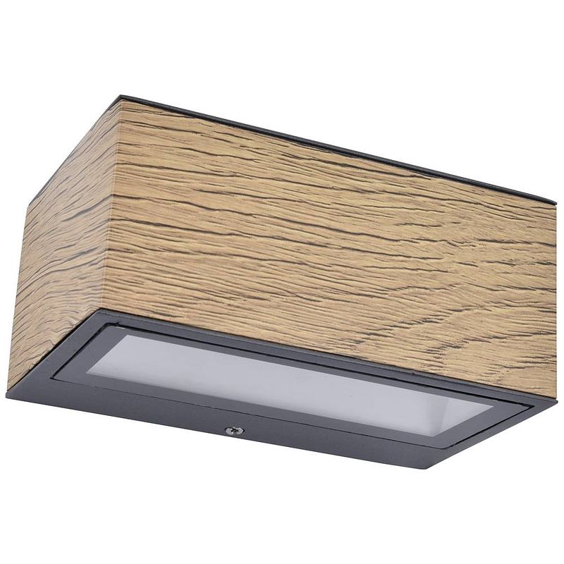 Foto van Lutec gemini 5189135118 led-buitenlamp (wand) energielabel: f (a - g) led led 10.5 w hout