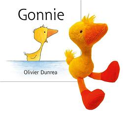 Foto van Gonnie met pluchen knuffel - olivier dunrea - hardcover (9789025757700)