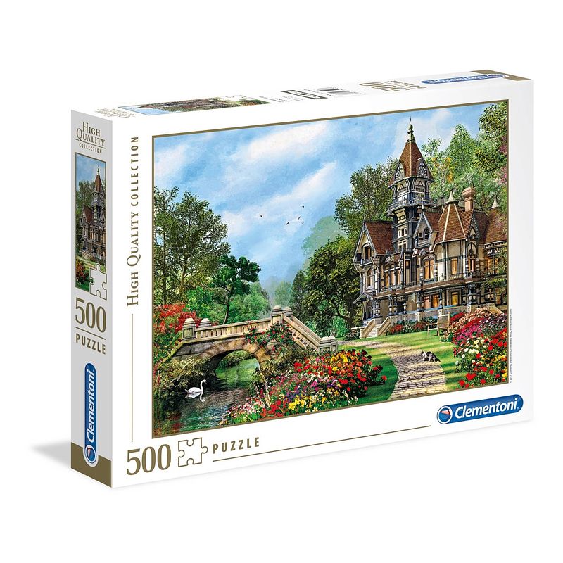 Foto van Clementoni legpuzzel high quality - old waterway cottage 500 stukjes