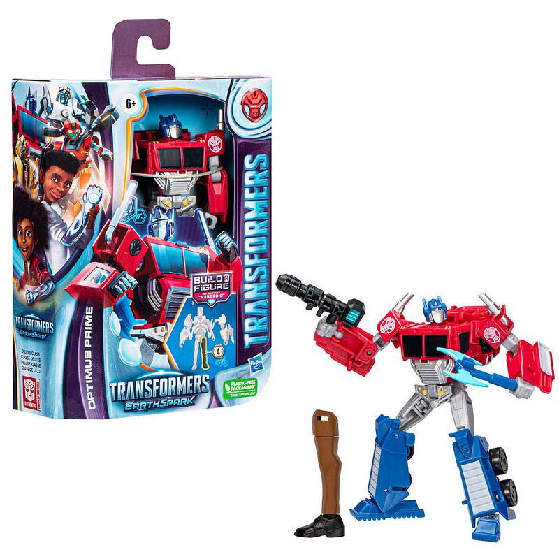 Foto van Transformers earthspark figuur deluxe optimus prime