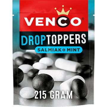 Foto van Venco droptoppers salmiak & mint 215g bij jumbo