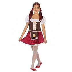 Foto van Oktoberfest tiroler verkleedjurk / dirndl voor meisjes - carnavalskleding - voordelig geprijsd 116 (5-6 jaar)