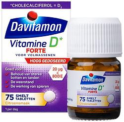 Foto van Davitamon vitamine d3 forte voor volwassenen smelttabletten, 75 stuks bij jumbo
