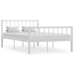 Foto van Vidaxl bedframe metaal wit 120x200 cm