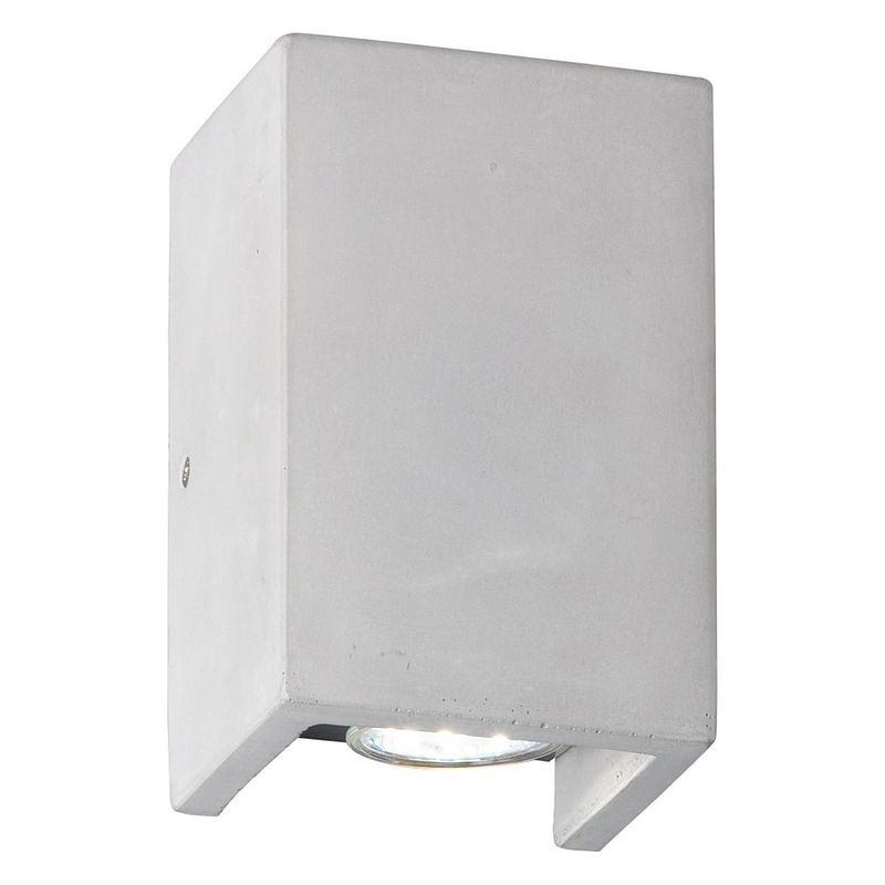 Foto van Trio leuchten cube wandlamp beton kleur