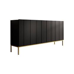 Foto van Meubella dressoir elysian - mat zwart - 160 cm