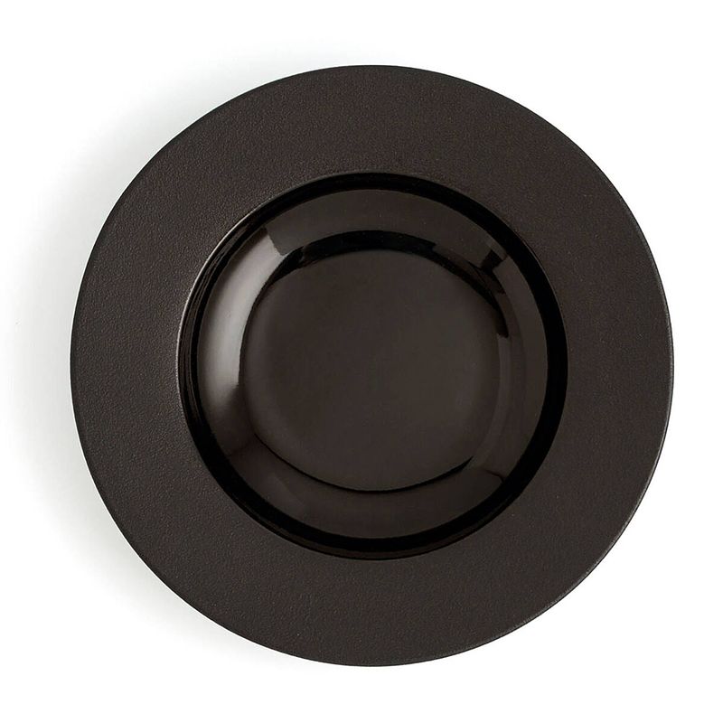 Foto van Diep bord ariane antracita zwart keramisch ø 26 cm (6 stuks)